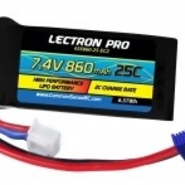 Commonsence RC Lectron Pro 7.4V 860mAh 25C Lipo Battery with EC2 Connector for Losi Mini T