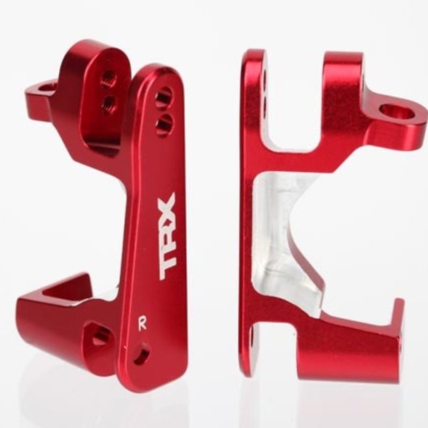 Traxxas Caster blocks (c-hubs), 6061-T6 aluminum (red-anodized), left & right