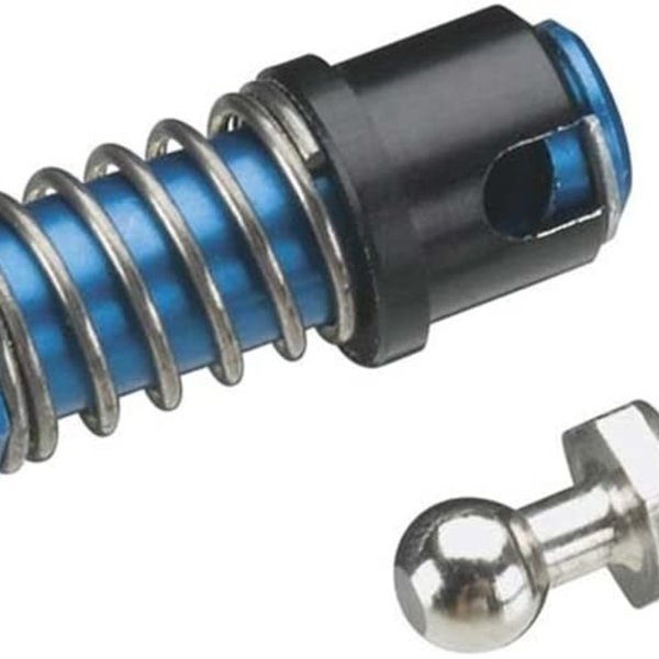 S591 Aluminum Ball Connector w/Sleeve 4-40 Blue