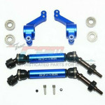 GPM GPM Racing Traxxas Rustler 4X4 Blue Rear CVD W/ Knuckle Arm Set SSLA1277RH22-B