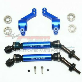 GPM GPM Racing Traxxas Rustler 4X4 Blue Rear CVD W/ Knuckle Arm Set SSLA1277RH22-B