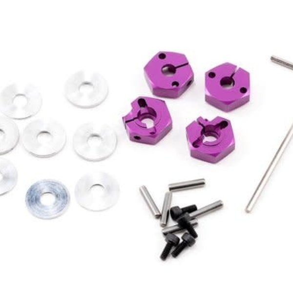 HPI 72044 Thin Aluminum Hex Hub Purple RS4 Pro 4 (4)