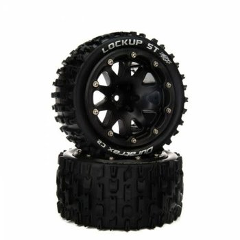 DuraTrax Duratrax Lockup ST Belted 2.8 Mounted F/R 14mm Black (2 DTXC5541)