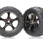 Traxxas Tracer Blk Chrome Whls w/ Anaconda Tires(2),R:BVXL
