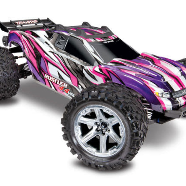 Traxxas RUSTLER 4X4 VXL - PINK, PURPLE (Online price includes ground shipping to the lower 48 states)