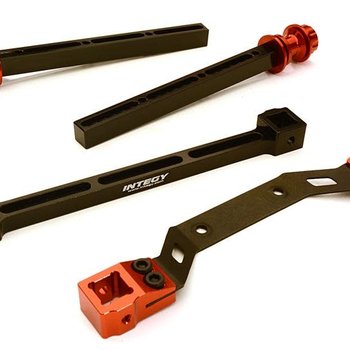 Integy Ext Rear Body Mount & Post Set, Red: ST 4x4