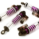 Integy Machined Piggyback Shock Set (4) for Traxxas 1/10 Stampede 4X4 & Rustler 4X4 C28800PURPLE