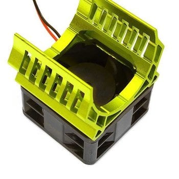 Integy 36mm Motor Heatsink+40x40mm Cooling Fan 16k rpm for 1/10 TR-MT10E & TRX-4 C28599GREEN