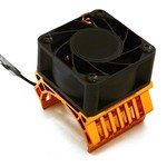 Integy 36mm Motor Heatsink+40x40mm Cooling Fan 17k rpm for Most 1/10 On-Road & Off-Road C28598ORANGE