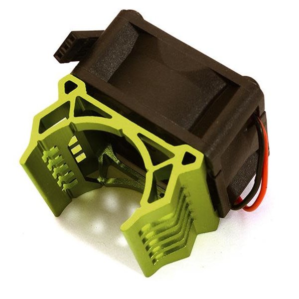 Integy Brushless Motor Heatsink+40x40mm Cooling Fan 17k rpm for 1/16 E-Revo & Slash VXL C28596GREEN