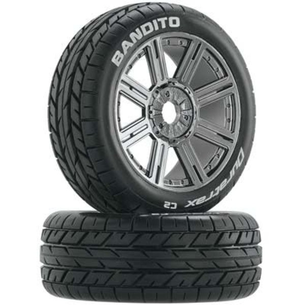 DTX Bandito Buggy Tire C2 Mounted Spoke Black/Chrm
