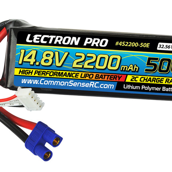 Commonsence RC lectron Pro 14.8v 2200mah 50c lipo battery with EC3 connector