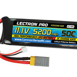 Commonsence RC Lectron Pro 11.1V 5200mAh 50C Lipo Battery with XT60 Connector + CSRC adapter for XT60 batteries