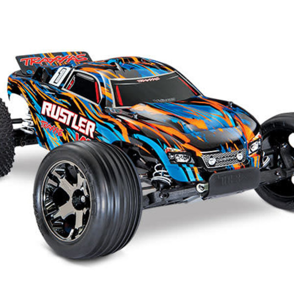 Traxxas 37076-4 - Rustler® VXL: 1/10 Scale Stadium Truck. Ready-to-Race® with TQi Traxxas Link™ Enabled 2.4GHz Radio System, Velineon® VXL-3s brushless ESC (fwd/rev), (GRD SHIP INC LOWER 48)