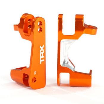 Traxxas Caster blocks (c-hubs), 6061-T6 aluminum (orange-anodized), left & right