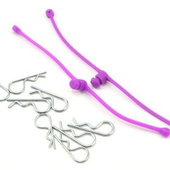 dubro DuBro Body Klip Retainers w/Body Clips (Purple)