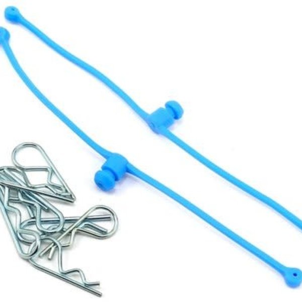 dubro DuBro Body Klip Retainers w/Body Clips (Blue)