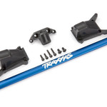 Traxxas Chassis brace kit, blue (fits Rustler® 4X4 or Slash 4X4 models equipped with Low-CG chassis)