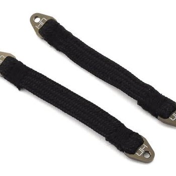 HOT RACING Suspension Travel Limit Straps 90mm, GunMetal (2pcs)
