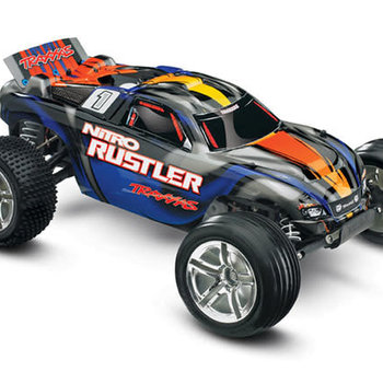 Traxxas Nitro Rustler : 1/10-Scale Nitro-Powered 2WD Stadium Truck with TQi Traxxas Link  Enabled 2.4GHz Radio System & Traxxas Stability Management (TSM)