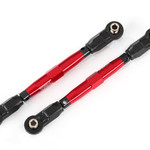 Toe links, front (TUBES red-anodized, 7075-T6 aluminum, stronger than titanium) (88mm) (2)/ rod ends, rear (4)/ rod ends, front (4)/ aluminum wrench (1)