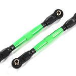 Traxxas Toe links, front (TUBES green-anodized, 7075-T6 aluminum, stronger than titanium) (88mm) (2)/ rod ends, rear (4)/ rod ends, front (4)/ aluminum wrench (1)