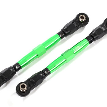Traxxas Toe links, front (TUBES green-anodized, 7075-T6 aluminum, stronger than titanium) (88mm) (2)/ rod ends, rear (4)/ rod ends, front (4)/ aluminum wrench (1)
