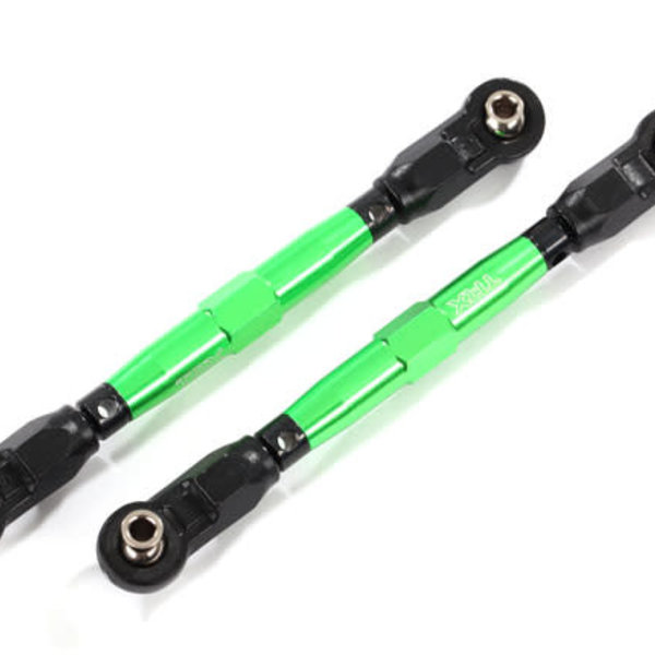 Traxxas Toe links, front (TUBES green-anodized, 7075-T6 aluminum, stronger than titanium) (88mm) (2)/ rod ends, rear (4)/ rod ends, front (4)/ aluminum wrench (1)