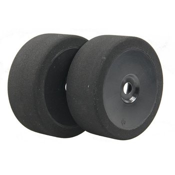 BSRC8018-B 1/8 Double (XX) Pink Mounted GT Foam Tire On Black Dish 17mm White