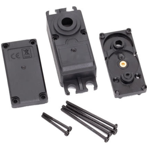 Traxxas Servo case, plastic (top, middle, bottom)/ gaskets/ hardware (for 2250, 2255 servos)