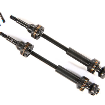 Traxxas 9051X - Driveshafts, front, steel-spline constant-velocity (complete assembly) (2)