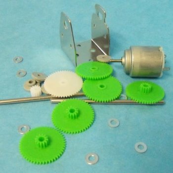 Motor Gear Set & RE140 Motor w/Mounting Plate