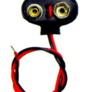 Battery Clip for 9-Volt Battery (wired) (2/cd)