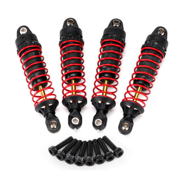 Traxxas 7665 Shocks GTR Hard-Anodized w/Springs Teton (4)