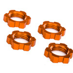 Traxxas Wheel nuts, splined, 17mm, serrated (orange-anodized) (4)