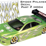 XXX Main Racing H004 EXT DECAL SPIDER PHLAMES