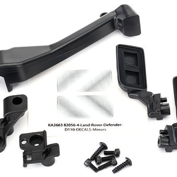Traxxas Mirrors, side (left & right)/ snorkel/ mounting hardware (fits #8011 body)