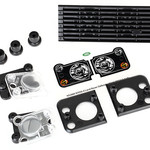 Traxxas Grille, Land Rover Defender / grille mount (3)/ headlight housing (2)/ lens (2)/ headlight mount (2) (fits #8011 body)