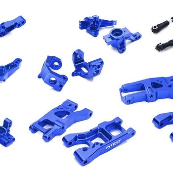 Integy Billet Machined Suspension Kit Conversion for Traxxas 1/10 4-Tec 2.0 C28347BLUE