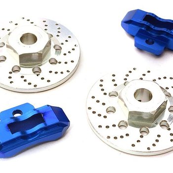 Integy Realistic Alloy Rear Brake Disc (2) for Traxxas 1/10 4-Tec 2.0 C28425BLUE