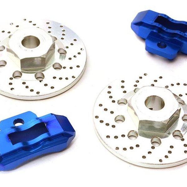 Integy Realistic Alloy Rear Brake Disc (2) for Traxxas 1/10 4-Tec 2.0 C28425BLUE