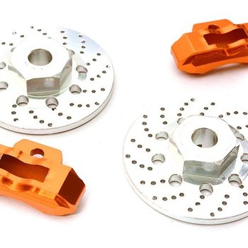Integy Realistic Alloy Rear Brake Disc (2) for Traxxas 1/10 4-Tec 2.0 C28425ORANGE