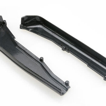 Traxxas Dirt Guards, left & right, Exo-Carbon finish (Jato)