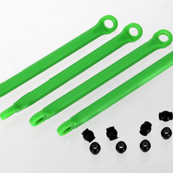 Traxxas Push rod (molded composite) (green) (4)/ hollow balls (8)