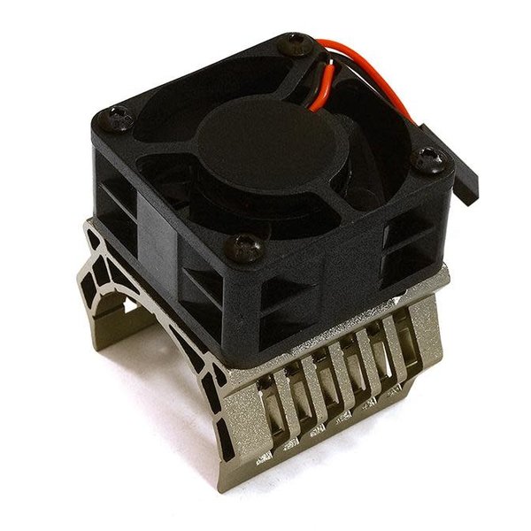 Integy 36mm Motor Heatsink+40x40mm Cooling Fan 16k rpm for Most 1/10 On-Road & Off-Road