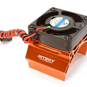 Integy HIGH SPEED COOLING FAN+HEATSINK MOUNT FOR 40MM O.D. MOTOR C25791ORANGE