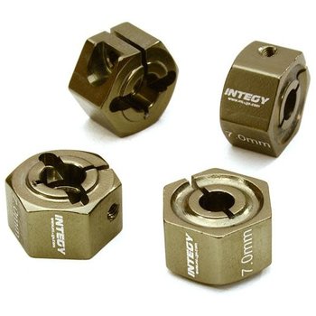 Integy 12mm Hex Wheel (4) Hub 7mm Thick for 1/10 Traxxas, Axial, Tamiya, TC & Drift
