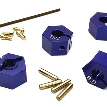 Integy 12mm Hex Wheel (4) Hub 8mm Thick for 1/10 Traxxas, Axial, Tamiya, TC & Drift