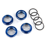 Traxxas Spring retainer (adjuster), blue-anodized aluminum, GT-Maxx shocks (4) (assembled with o-ring)