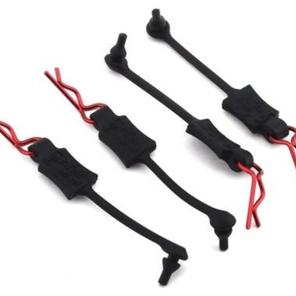 HOT RACING Body Clip Retainers 1/10 (4) red